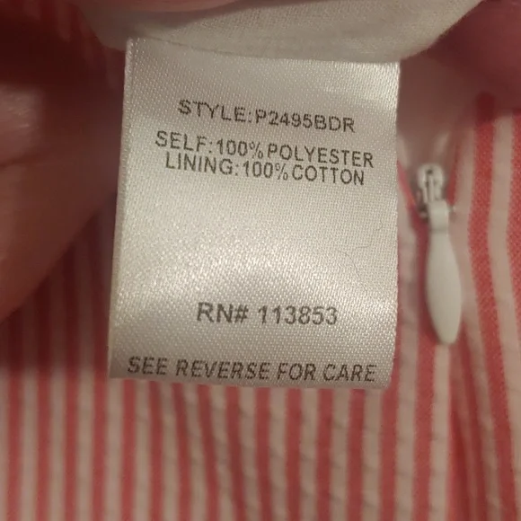 Sugar + Lips Jumpsuit size XL Red or Dark Pink and White Stripes - Picture 15 of 16